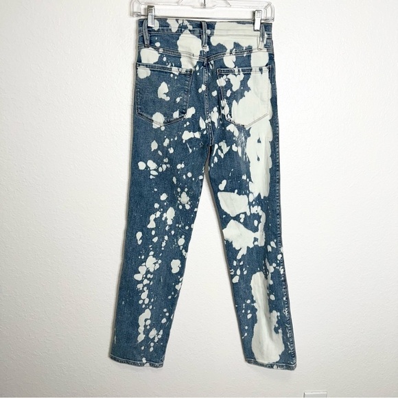 Frame Jeans Women Size 26 Le Sylvie Slender Straight Splash Paint Splatter B10 - Picture 8 of 12